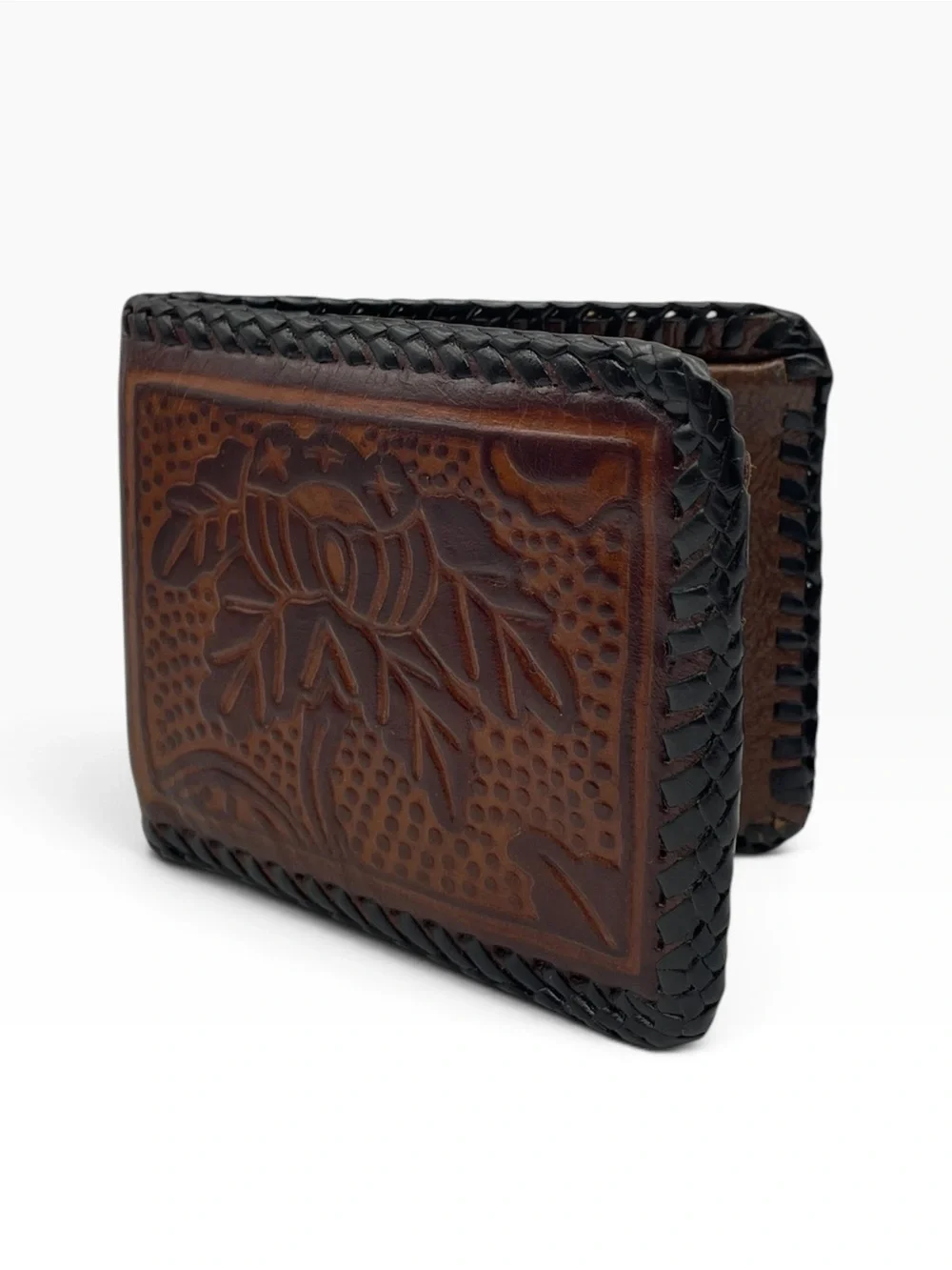 Vintage Tooled Leather Western Style Wallet | Rodeocore